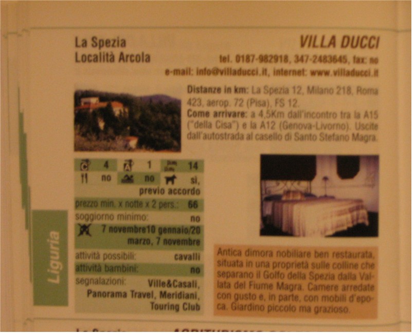 Villa DUCCI consigliata su dimore di chareme nella campagna2007 ibis 