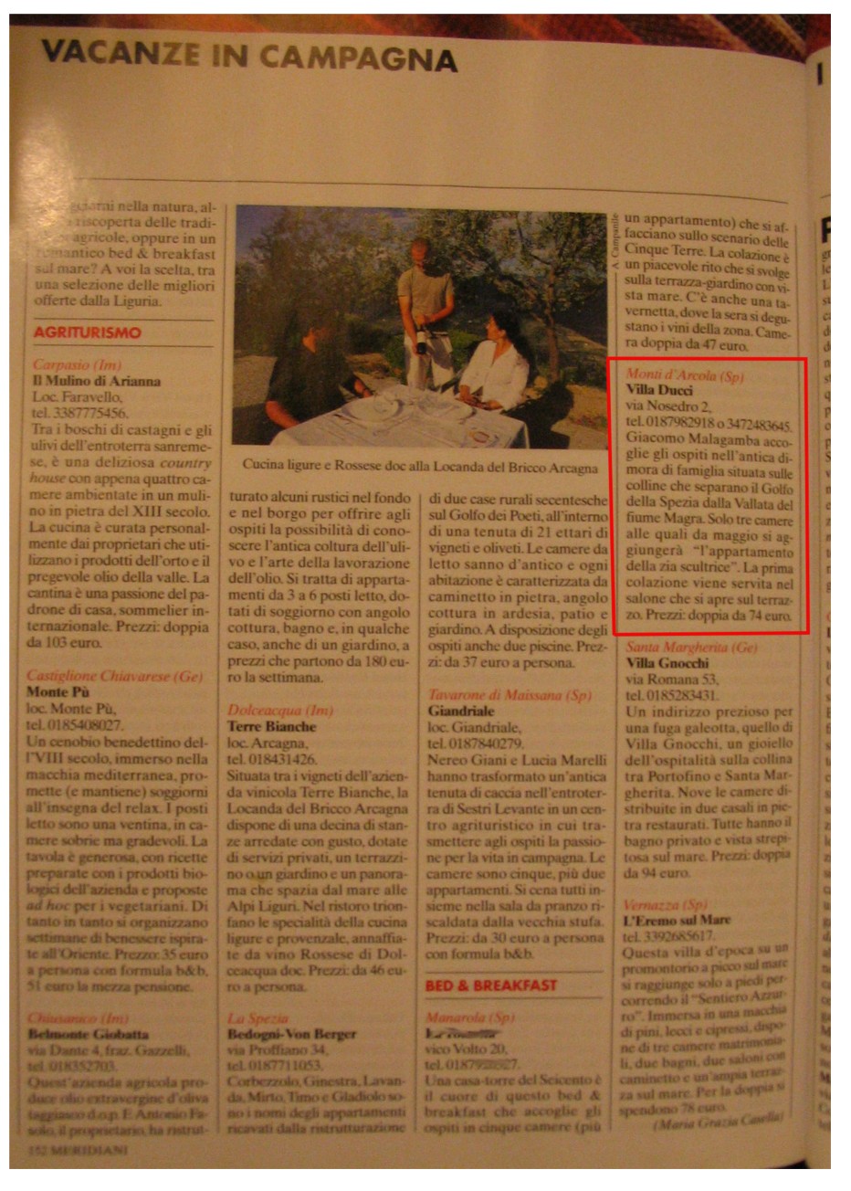 consigliano Villa DUCCI su meridiani liguria n117 2003 pagina 152 
